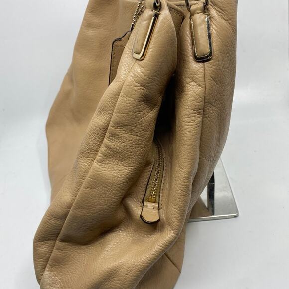 Coach Large Edie Tan Leather Shoulder Bag - Picture 2 of 13